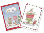 Frohe Weihnachten - Frohes Fest! - je 3 Doppelkarten mit Umschlag